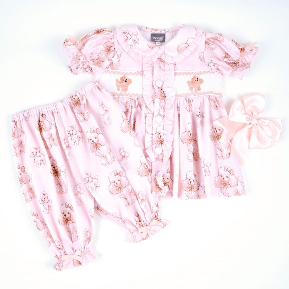smocked baby girls pjs smocked pjs