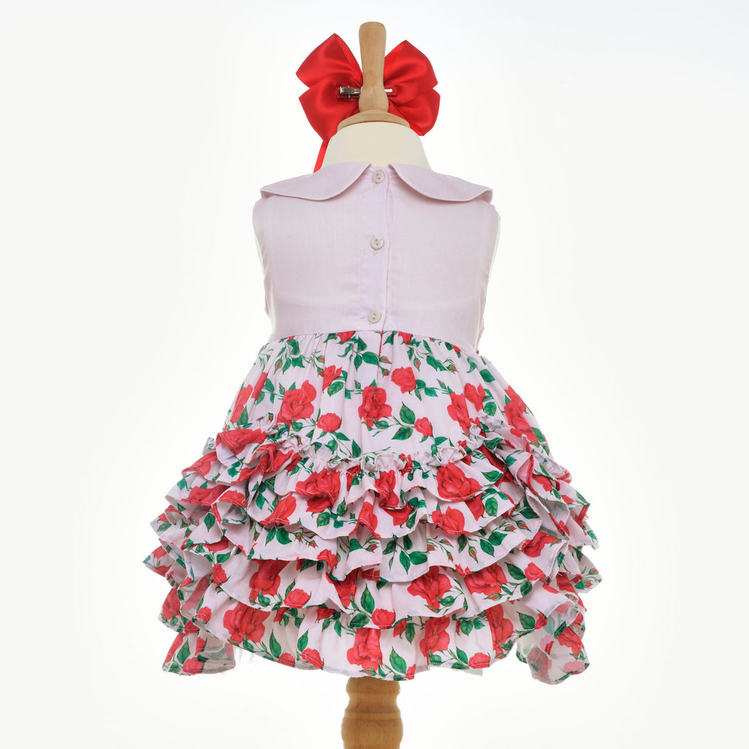 smocked baby dress smocked girls dress in red