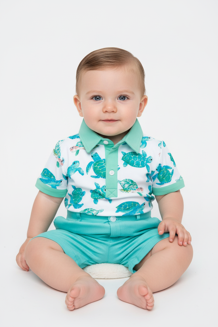 Ocean Baby Boys Shorts Set - Sea Turtle (6m-8yrs)