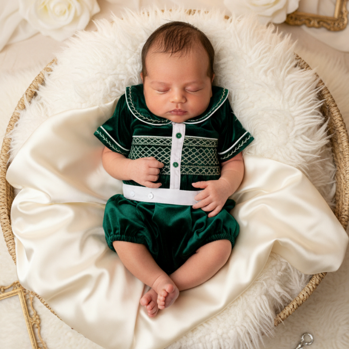 Ocean Baby Emerald Velvet Buster Suit (3M-3Yrs)