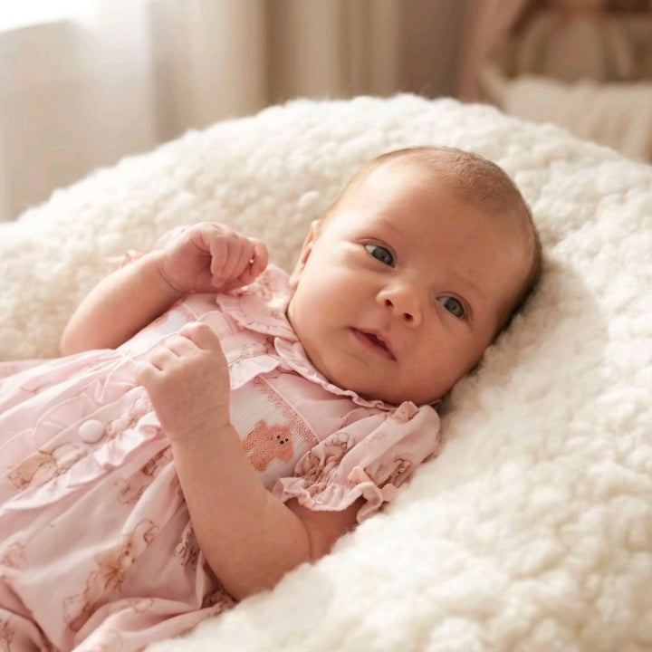 Ocean Baby Girls Smocked Pink Poodle Pyjamas (3M-8Yrs) Pjs