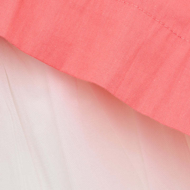 Ocean Baby Girls Pink Salmon Sateen Smocked Petticoat Layered Dress - (NB-10Yrs)