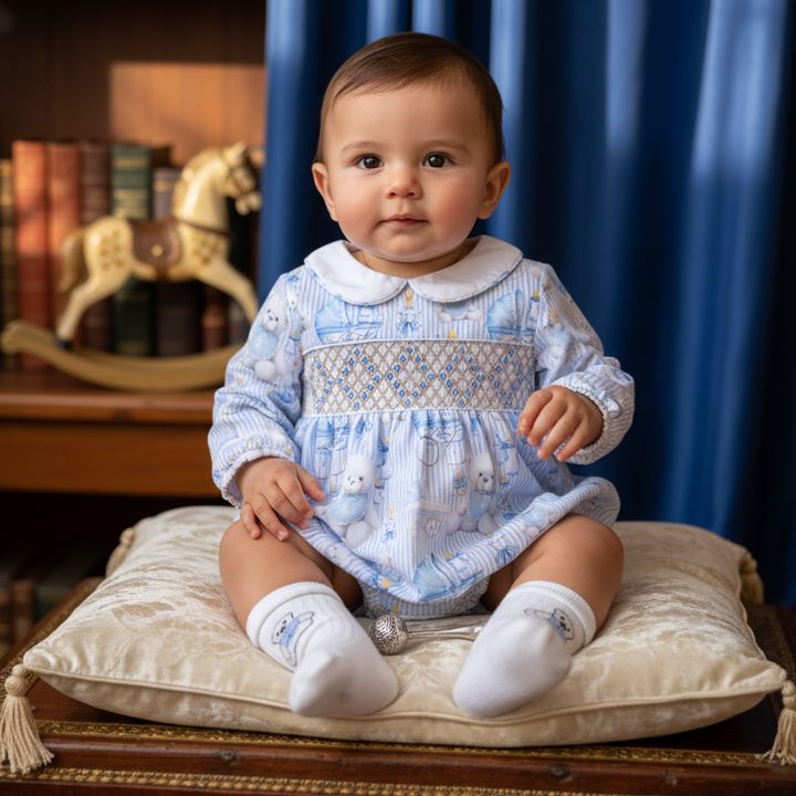 baby boys smocked outfit smocked bubble suit set 