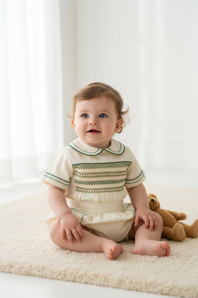 Ocean Baby Boy's Opaline & Pine Sateen Buster Suit (NB-3Yrs)