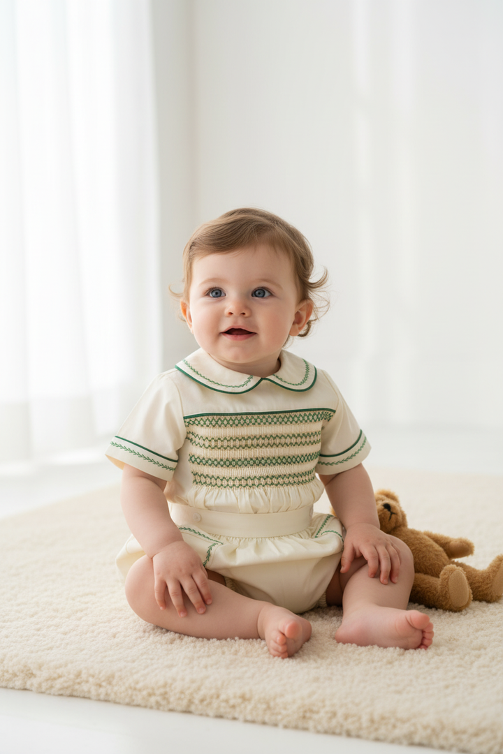 Ocean Baby Boy's Opaline & Pine Sateen Buster Suit (NB-3Yrs)