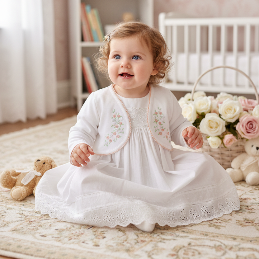 handmade luxury bay cardigan in pastel colours newborn to 10 years