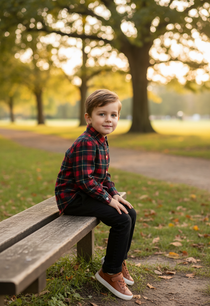 Ocean Baby Boys Trio Plaid Cotton Shirt  (12M-12Yrs)