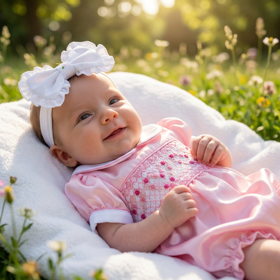 Ocean Baby Girls Rose Lux Bubble Suit (NB-3Yrs)