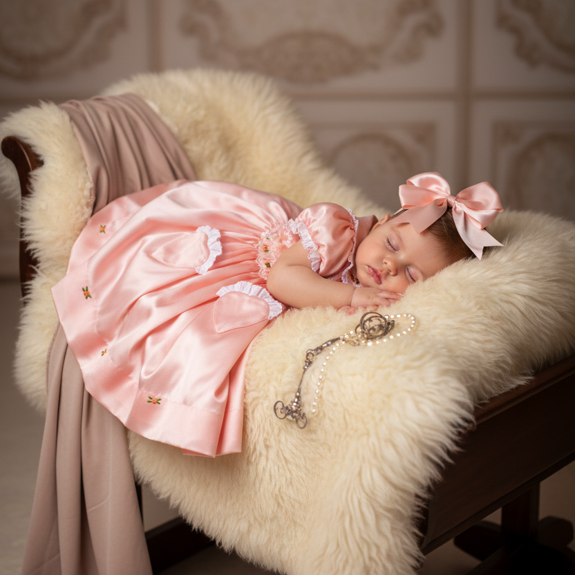 newborn smocked dress Girls Blue Daygown & Bonnet Set This adorable infant gown features a ruffle neck with unique tatter trim Smocked Dress Vintage Newborn Girl
