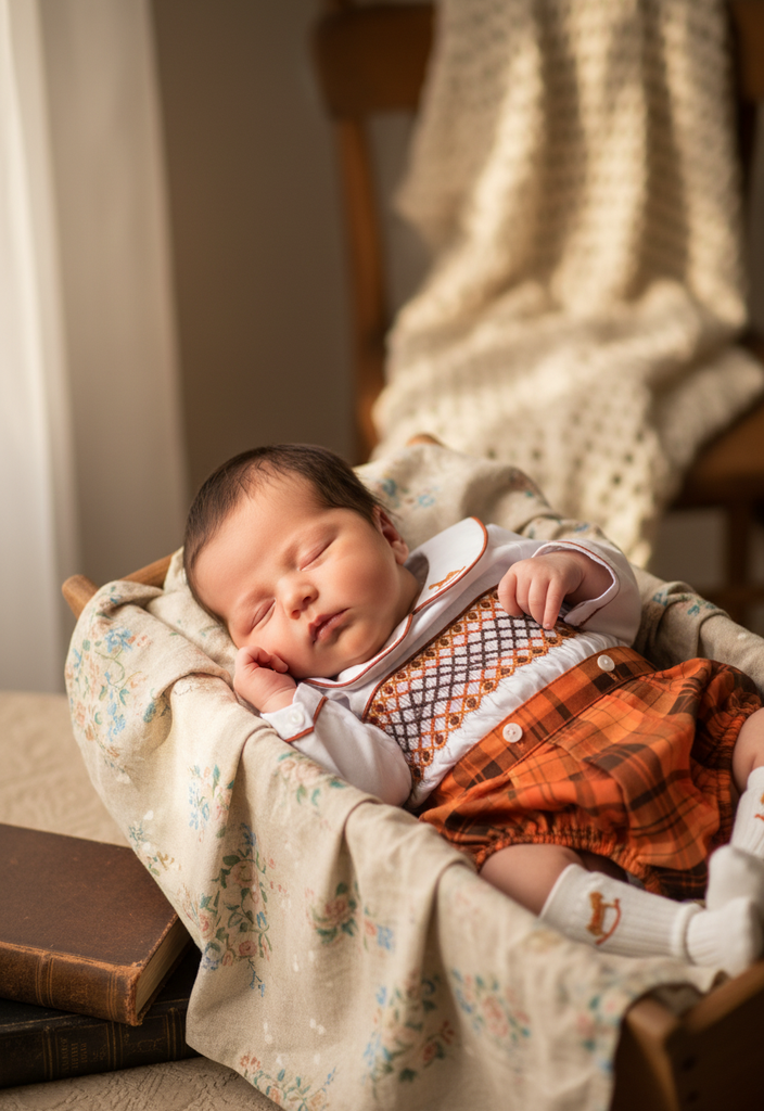 Ocean Baby Boys Autumn Smocked Buster Suit Set (NB-3Yrs)