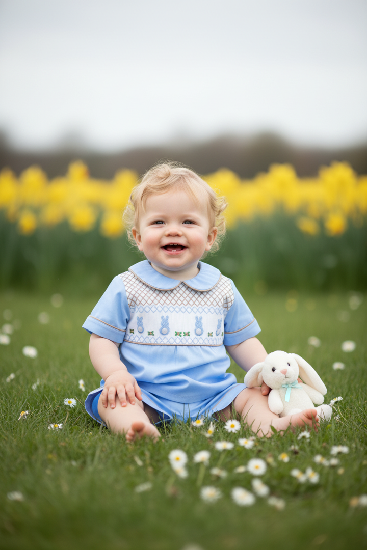 Ocean Baby Boys Blue Bunny Themed Pyjama Set (3M-5Yrs) Pjs