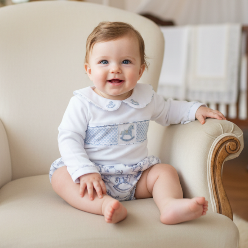 smocked luxury baby boys outfit