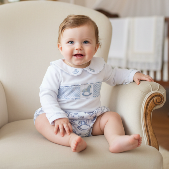smocked luxury baby boys outfit
