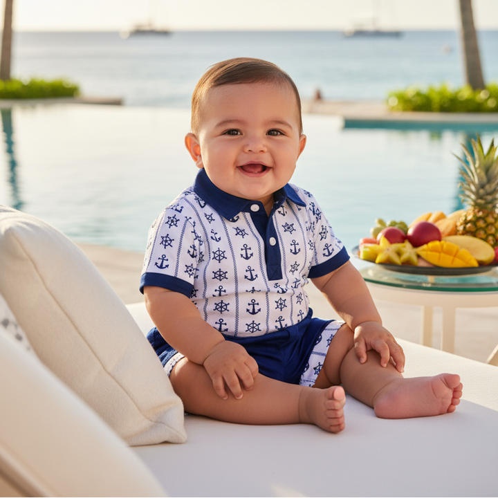 Ocean Baby Two Piece Nautical Striped Set (3Yrs-8Yrs)
