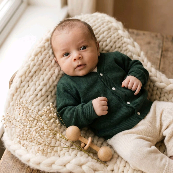 Ocean Baby Boys Cardigan Emerald (NB-4Yrs)