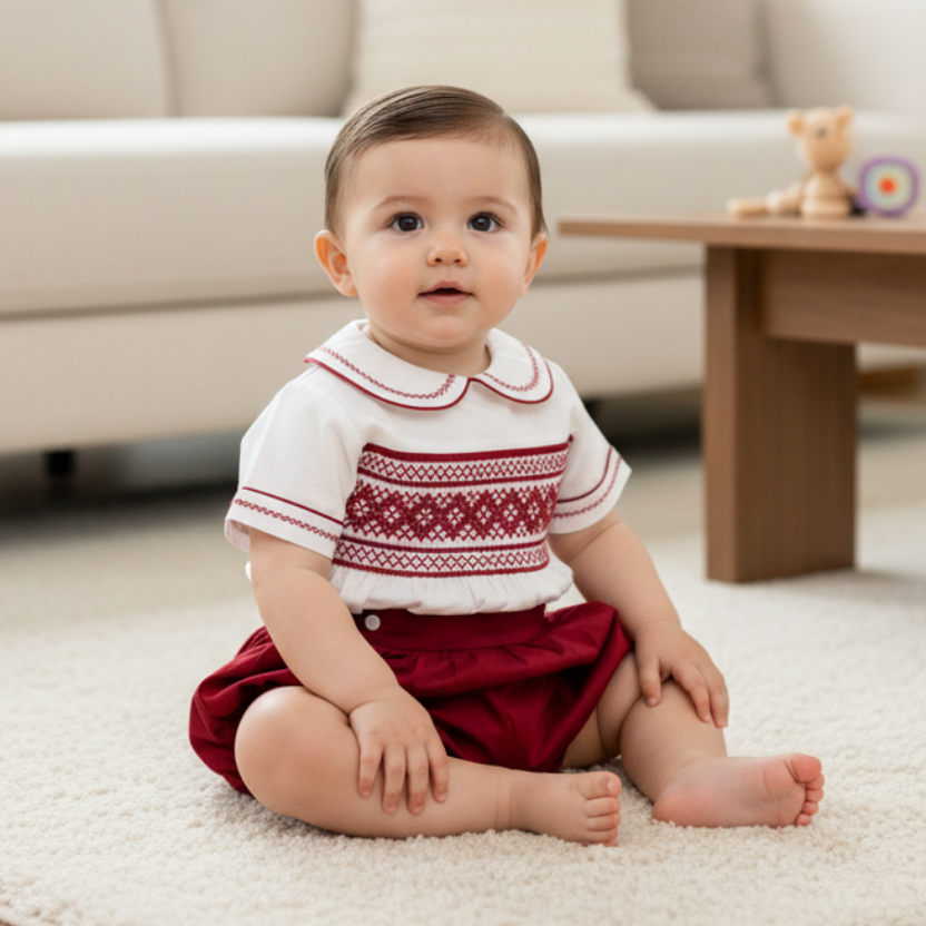 baby boys luxury outfits smocked handmade baby wear