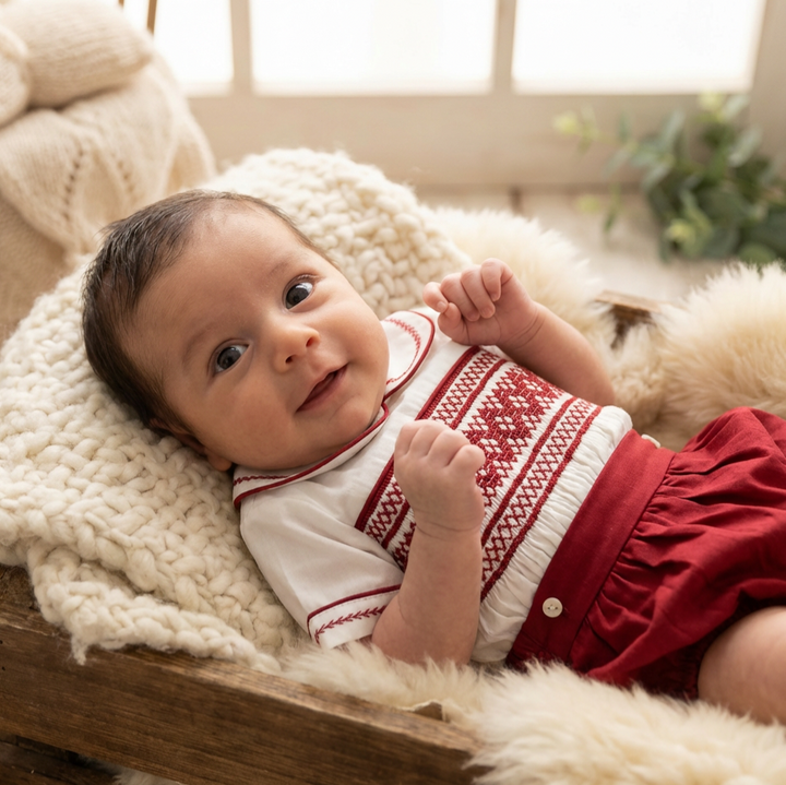 Ocean Baby Boy's Bordeaux Sateen Buster Suit (NB-3Yrs)