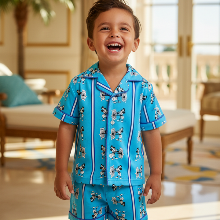 Ocean Baby Boys Blue Mickey Pyjamas Set (3M-10Yrs) Pj's