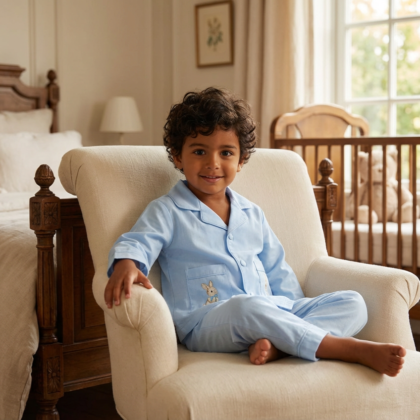 Ocean Baby Boys 'My Little Cookie Monster' Bunny Embroidered Pyjama Set (3M-8Yrs) Pjs