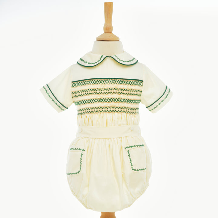Ocean Baby Boy's Opaline & Pine Sateen Buster Suit (NB-3Yrs)