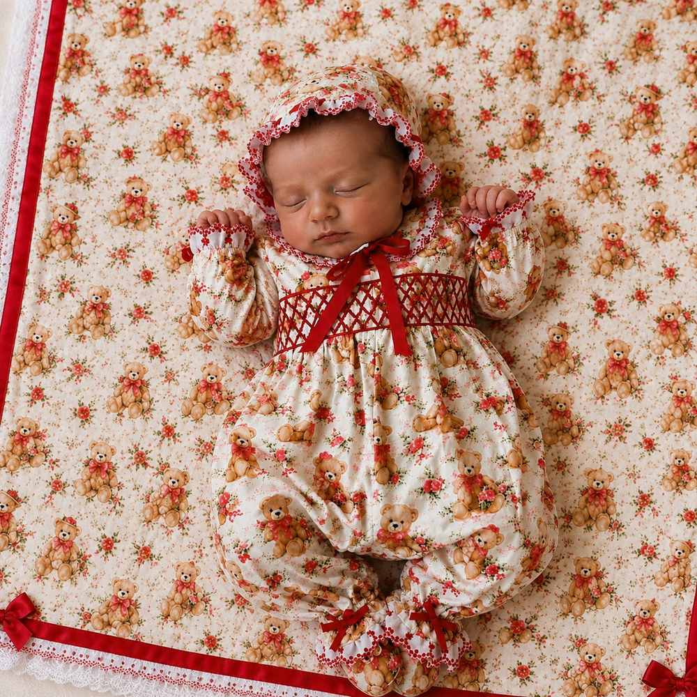 luxury smocked girls sleepsuit sets 
