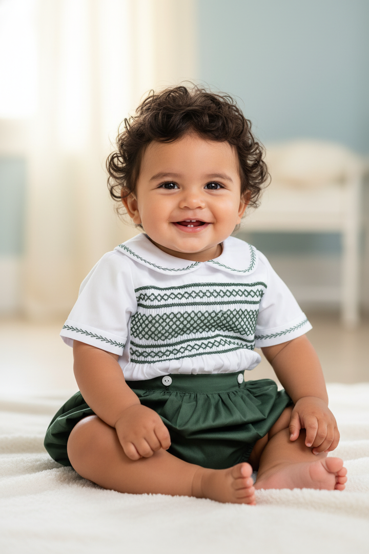 Ocean Baby Sateen Emerald Buster Suit (NB-3Yrs)