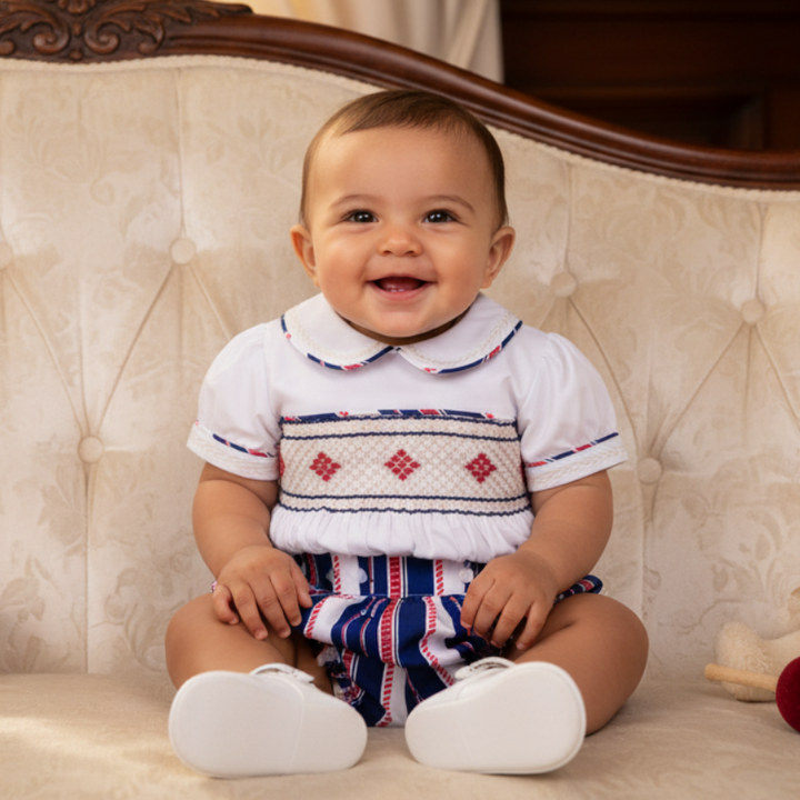 baby boys smocked luxury outfit