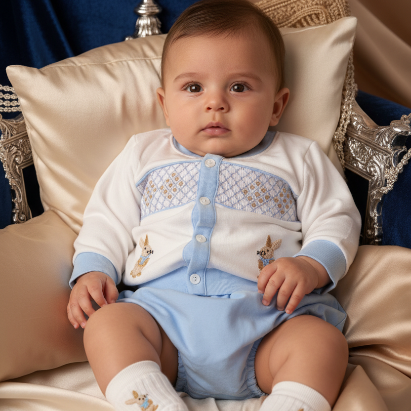 baby boys bunny outfit handmade baby boys outfit bunny theme