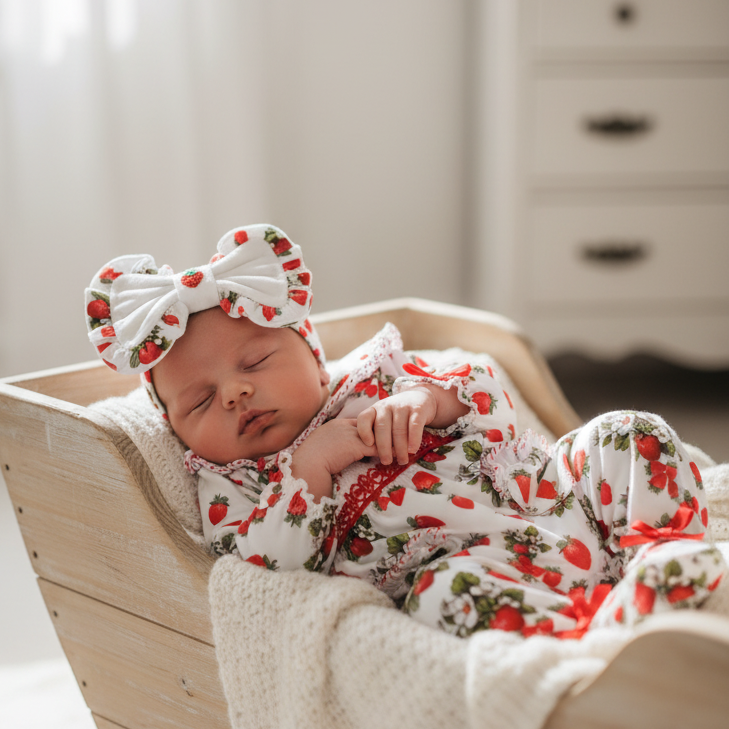 strawberry baby girls sleepsuit strawberry baby girls clothes 
