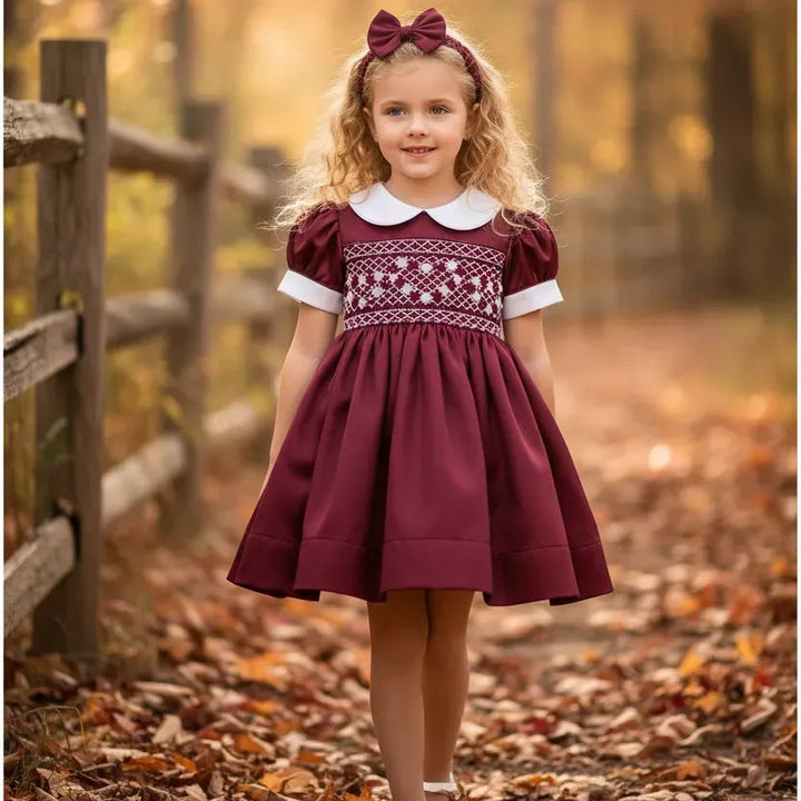 Ocean Baby Girls 'Morello Cherry' Smocked Petticoat Layered Dress - (NB-10Yrs)