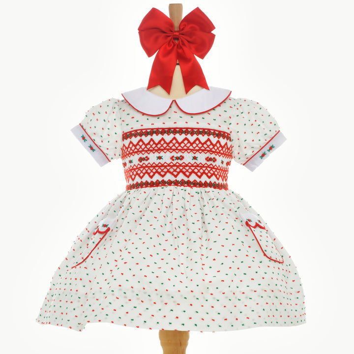 Ocean Baby Girls Swiss Dot Smocked Petticoat Layered Dress (NB-10Yrs)