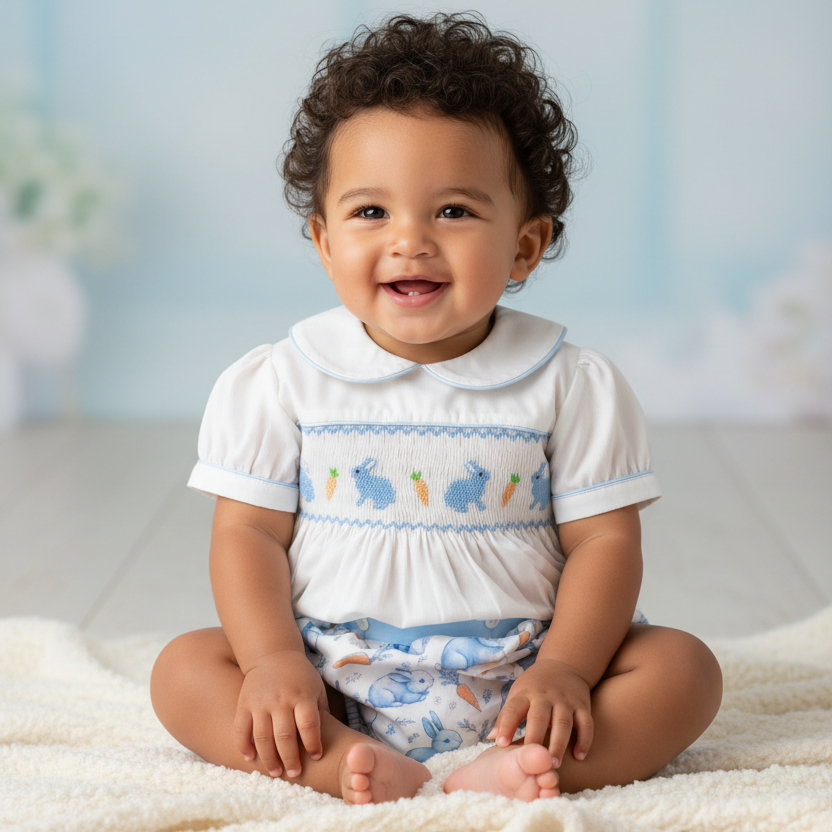 baby boys smocked bunny suit set bunny spring outfits
