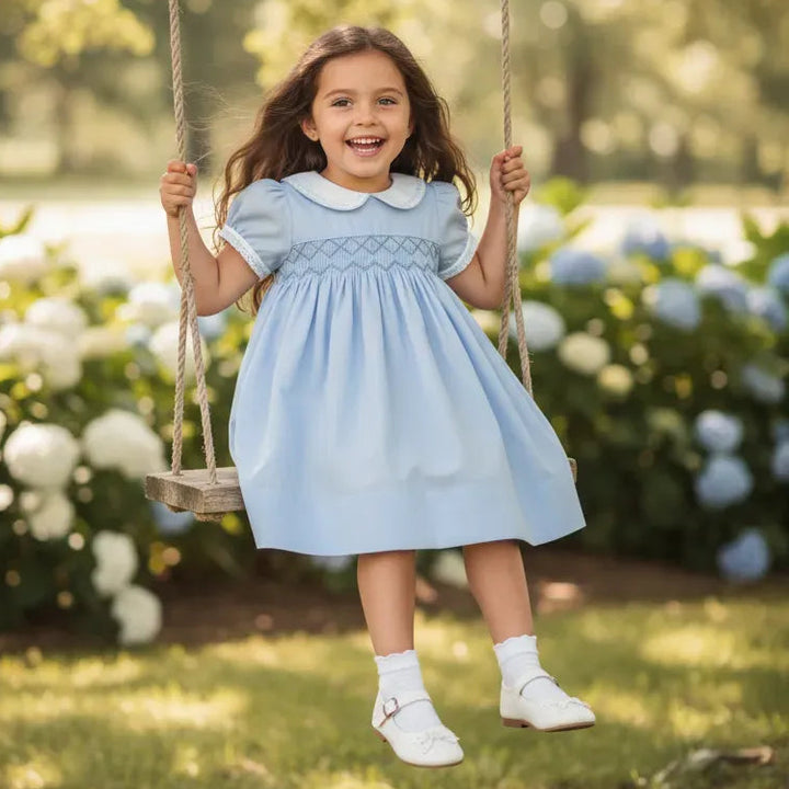 smocked baby dress girls summer party dress