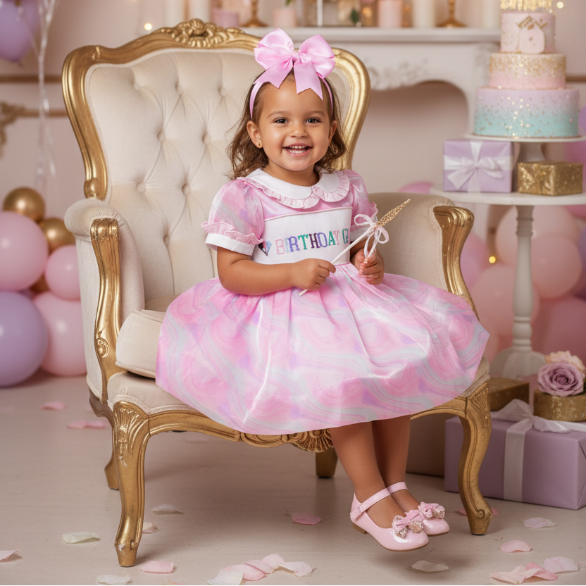 Ocean Baby Birthday Girl Smocked Petticoat Layered Dress - (9M-7Yrs) Ocean Baby Limited Ocean Baby Birthday Girl Smocked Petticoat Layered Dress - (9M-7Yrs) Ocean Baby Limited