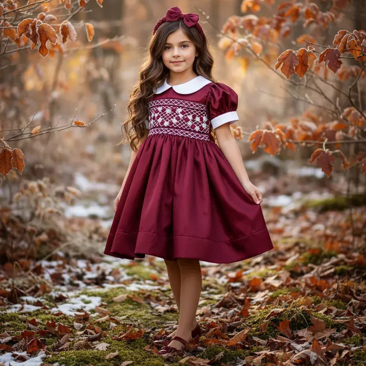 Ocean Baby Girls 'Morello Cherry' Smocked Petticoat Layered Dress - (NB-10Yrs)
