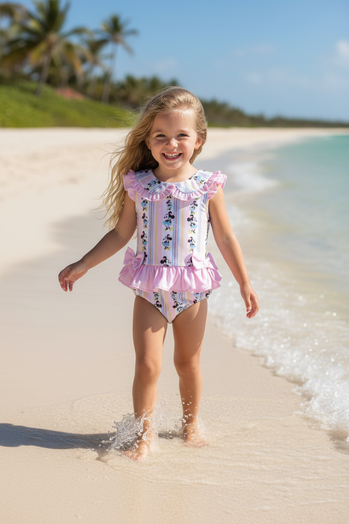 Ocean Baby Girls Classic Pink Minnie Swimsuit (3M-10Yrs)