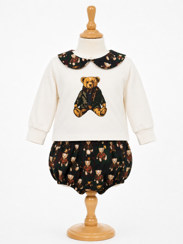 Ocean Baby Boys Trio Teddy Jumper & Jam Pants Set (NB-2Yrs)