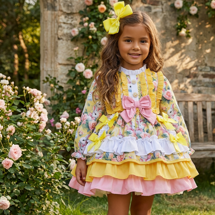 Ocean Baby Spanish Style Puffball Bunny Dress (3M-8Yrs)