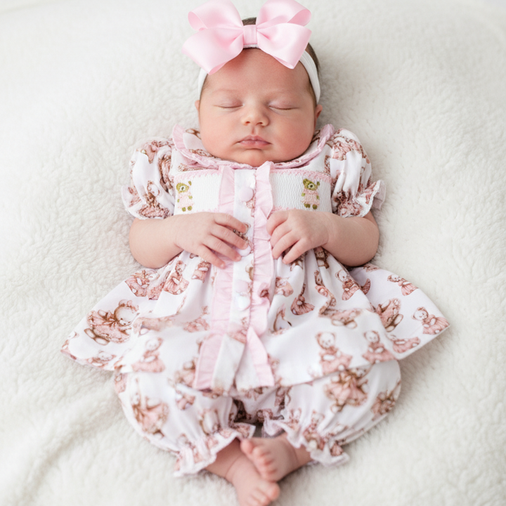 newborn baby girls smocked outfits