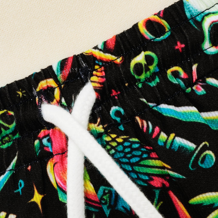 neon retro kids swimwear