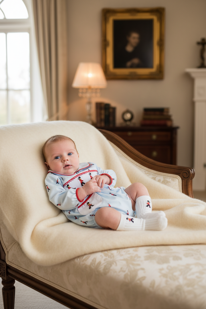 Ocean Baby Boys London Soldier Smocked Bubble Suit Set (NB-2Yrs)