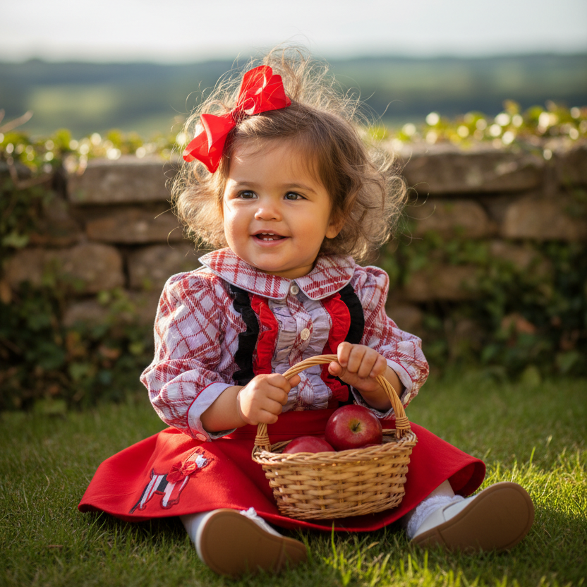 Ocean Baby Girls Red & Grey Scottie Dog Skirt Set (12M-14Yrs)