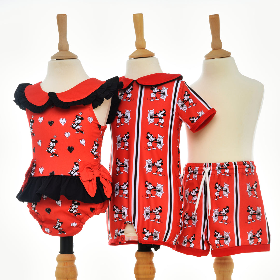 matching girls and boys mickey swimwear
