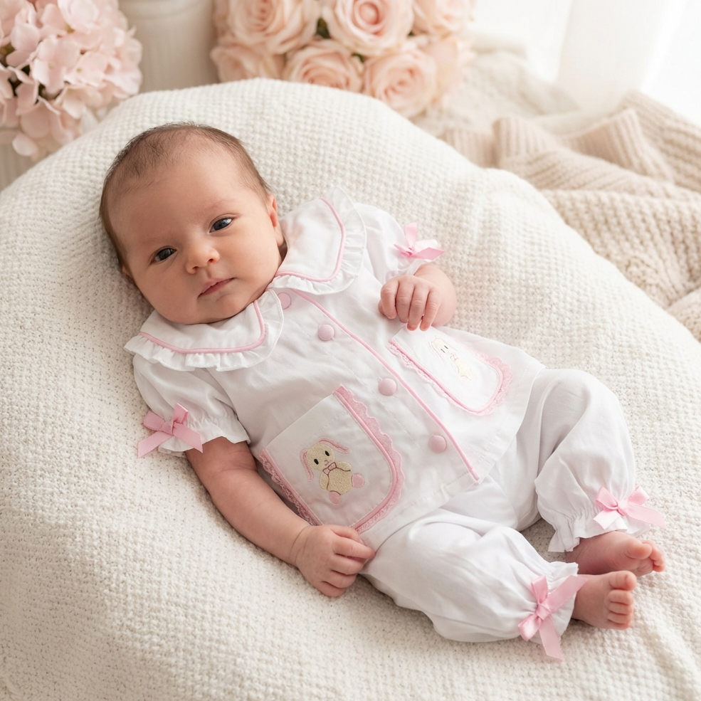 Ocean Baby Girls 'My Little Sugar Plum' Bunny Pyjamas (3M-10Yrs) Pjs
