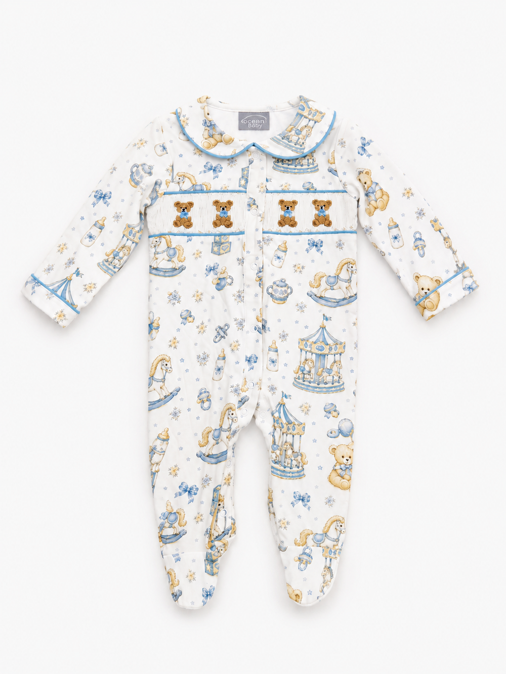 boys smocked sleepsuits luxury smocked onesie 