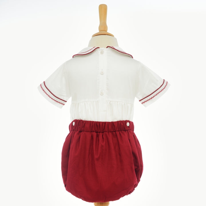 Ocean Baby Boy's Bordeaux Sateen Buster Suit (NB-3Yrs)