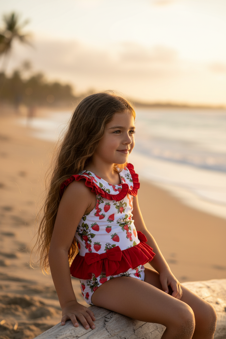 Ocean Baby Girls Strawberry Swimsuit (3M-12Yrs)