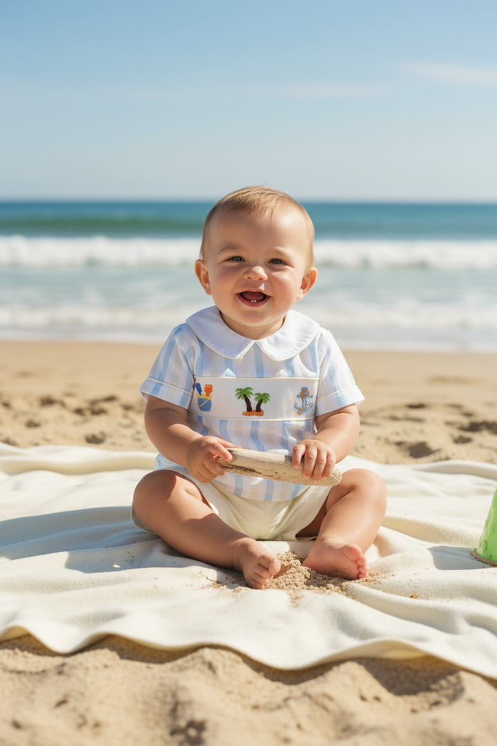 Ocean Baby Two Piece Tropical Smocked Set (3M-6Yrs)