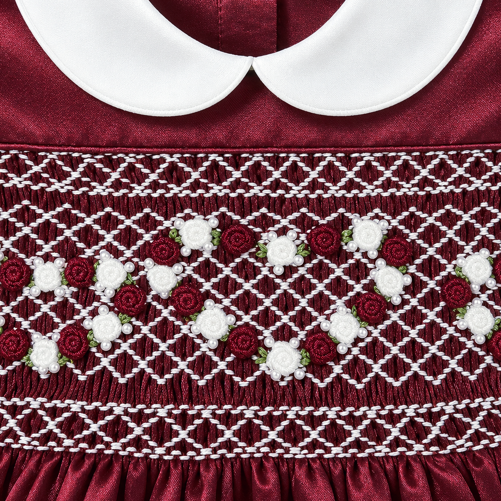 Ocean Baby Girls 'Morello Cherry' Smocked Petticoat Layered Dress - (NB-10Yrs)