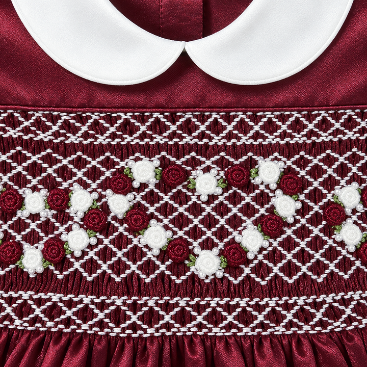 Ocean Baby Girls 'Morello Cherry' Smocked Petticoat Layered Dress - (NB-10Yrs)